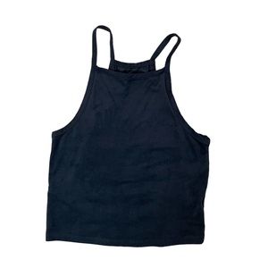 Blue velvet tank top
